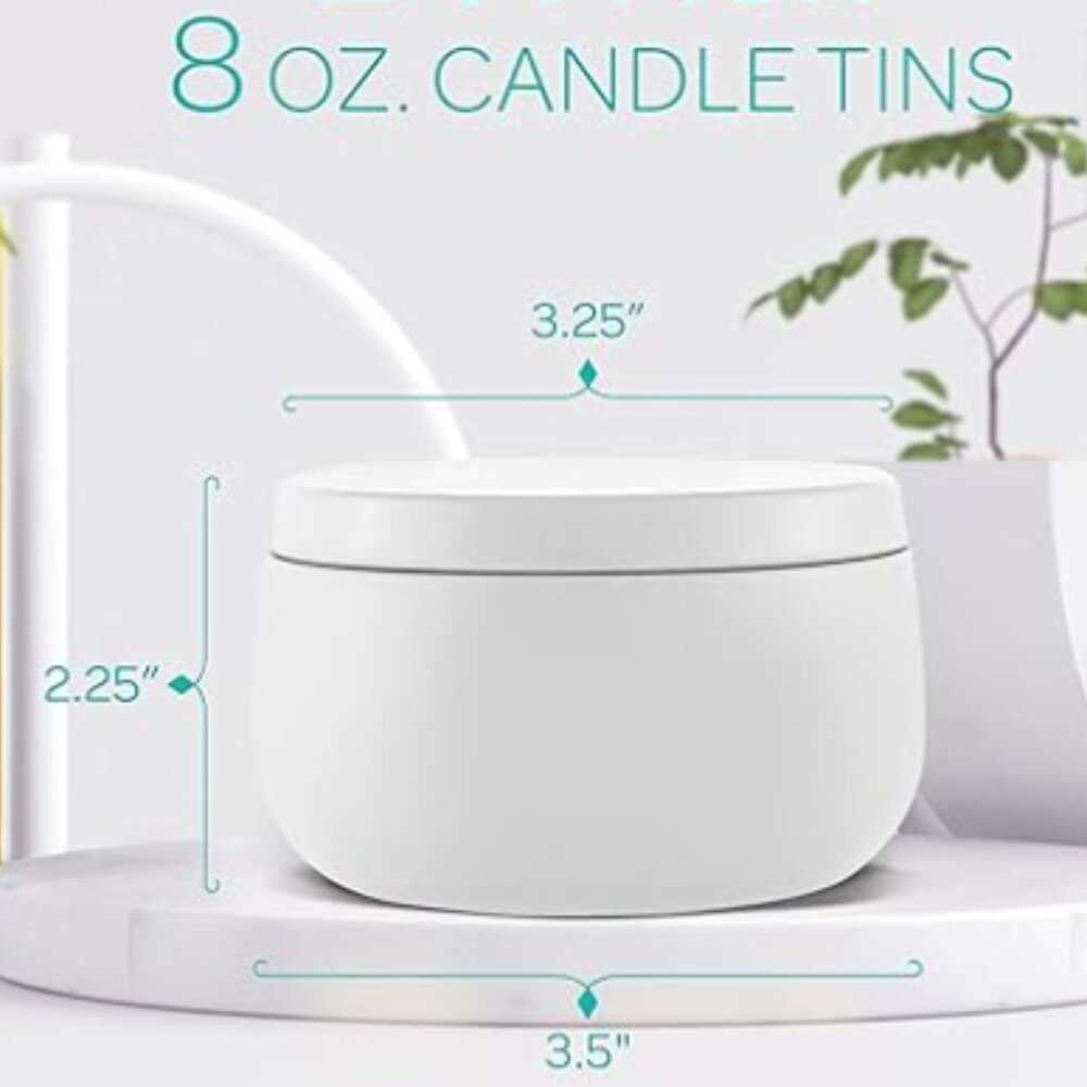 Hearts & Crafts White Candle Tins